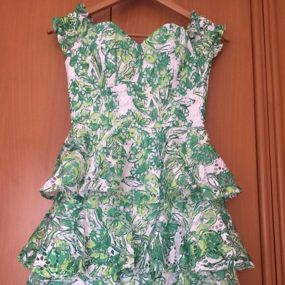NWT Lilly Pulitzer Cicely Dress Off the Shoulder - Picture 6 of 11